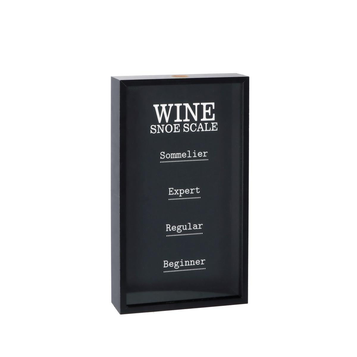 Porta Tappi Vino in MDF e Vetro 25,5x6,5x45