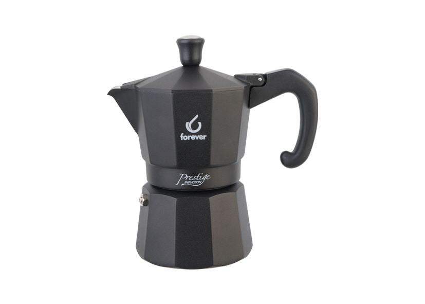 Moka Prestige Induction All Black Forever 2 Cups