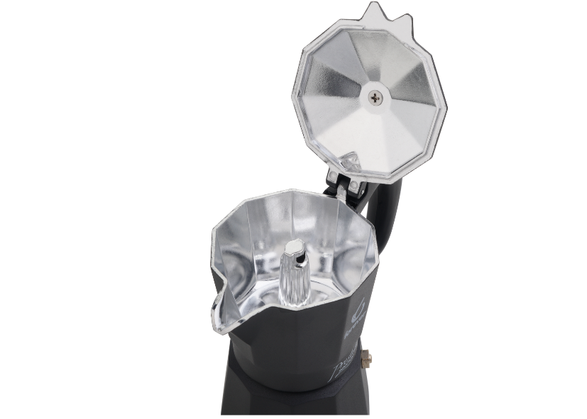Moka Prestige Induction All Black Forever 2 Cups