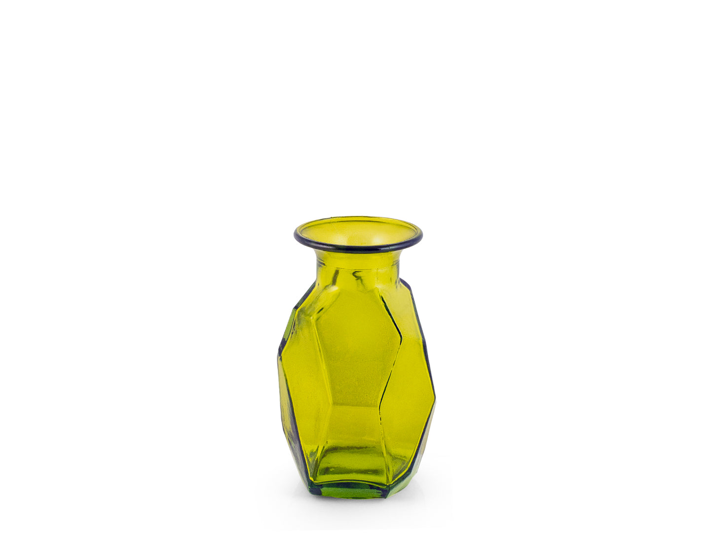 Vaso in Vetro Riciclato Verde 16cm | Design Moderno H&H