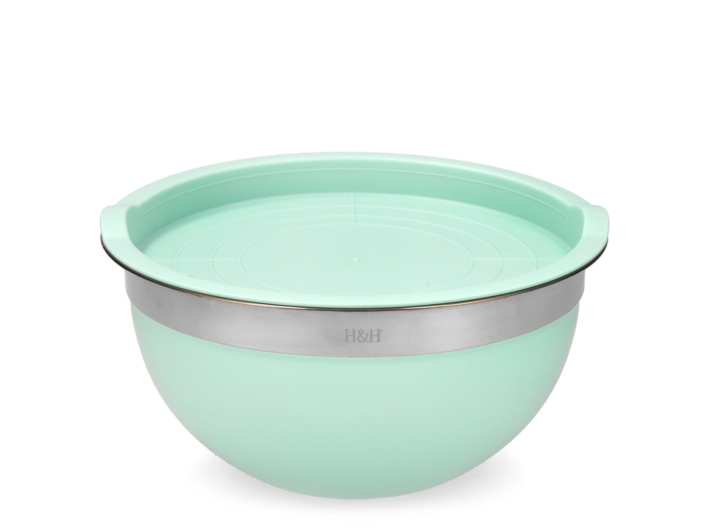 Mixing Bowl con Coperchio Verde 2,5 Lt in Acciaio Inox H&H