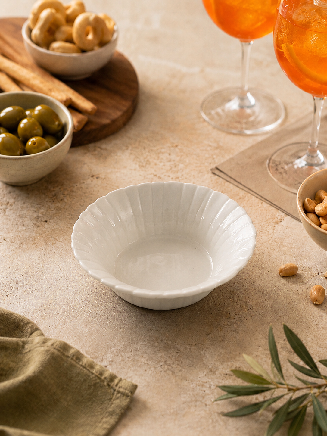Ciotole Aperitivo in Porcellana Bianca 15x15 cm
