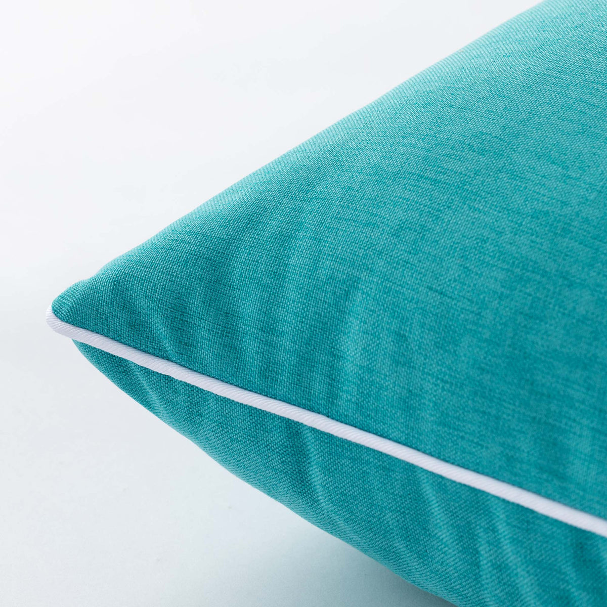Cuscino Arredo Riviera Pepe 50x50 Turchese con Piping | Sfoderabile