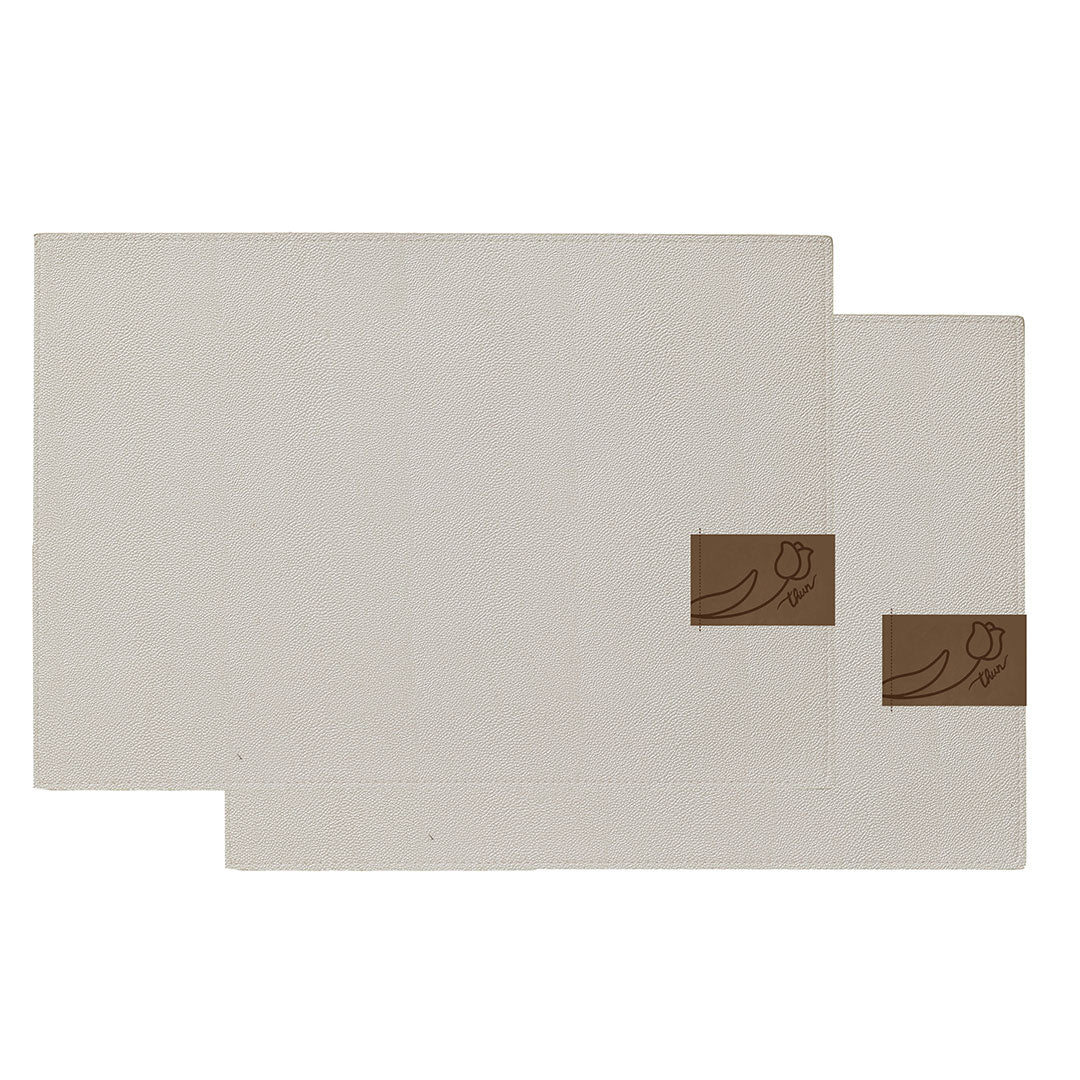 THUN Set 2 Tovagliette in PVC Pearl White Bianco Perlato