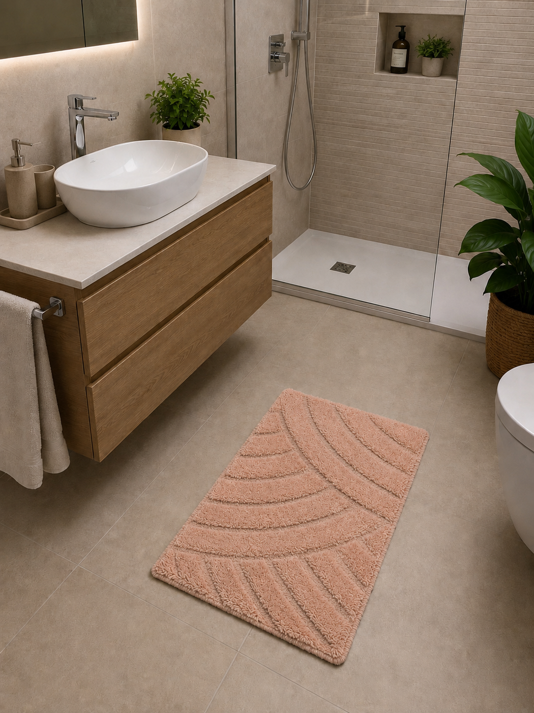 Tappeto Bagno Sobel Zen 50x80 100% Cotone Disegnato in Italia