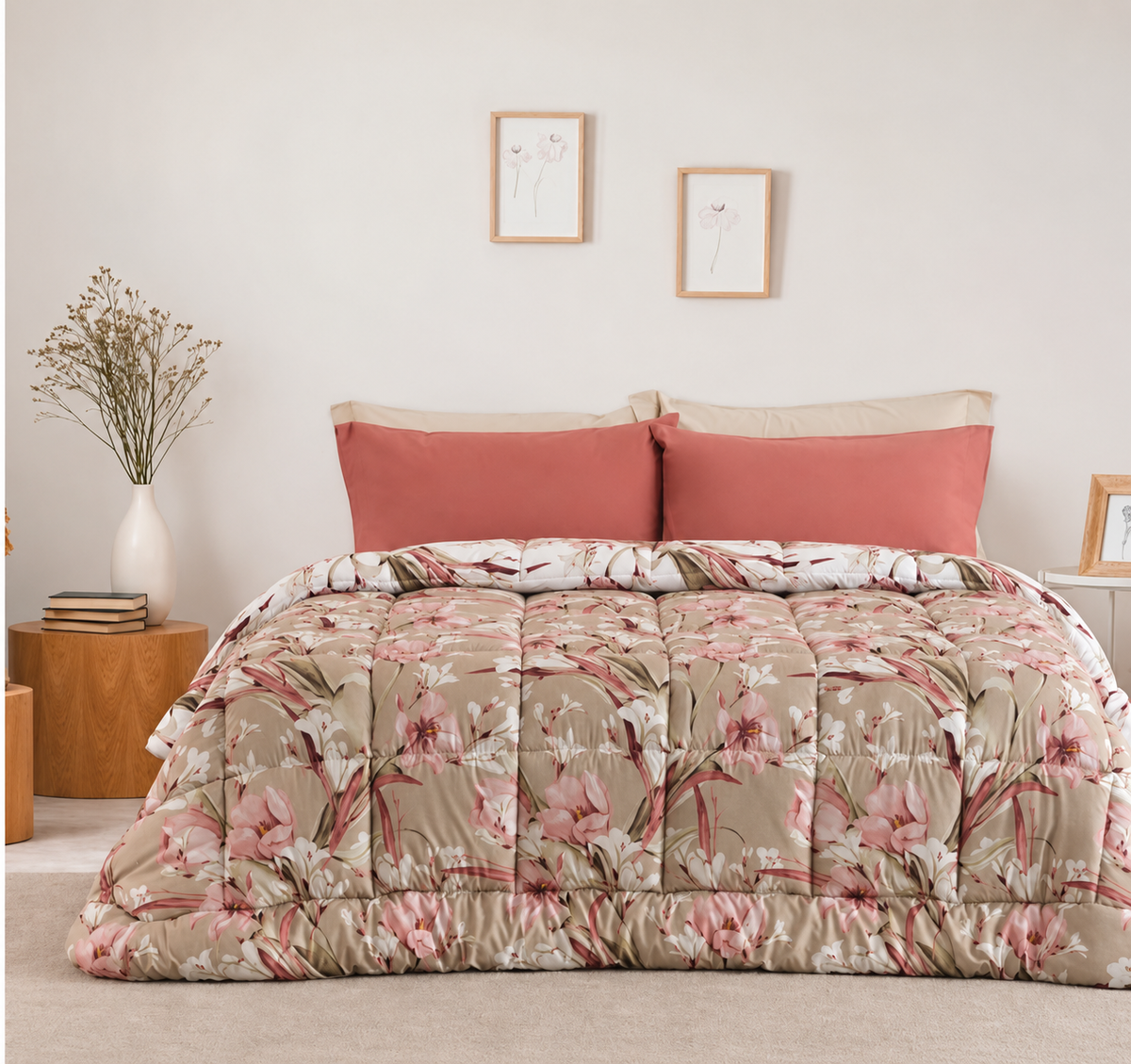 Trapunta Matrimoniale Linea Oro Invernale Double Face Lavin in Microfibra – Tortora