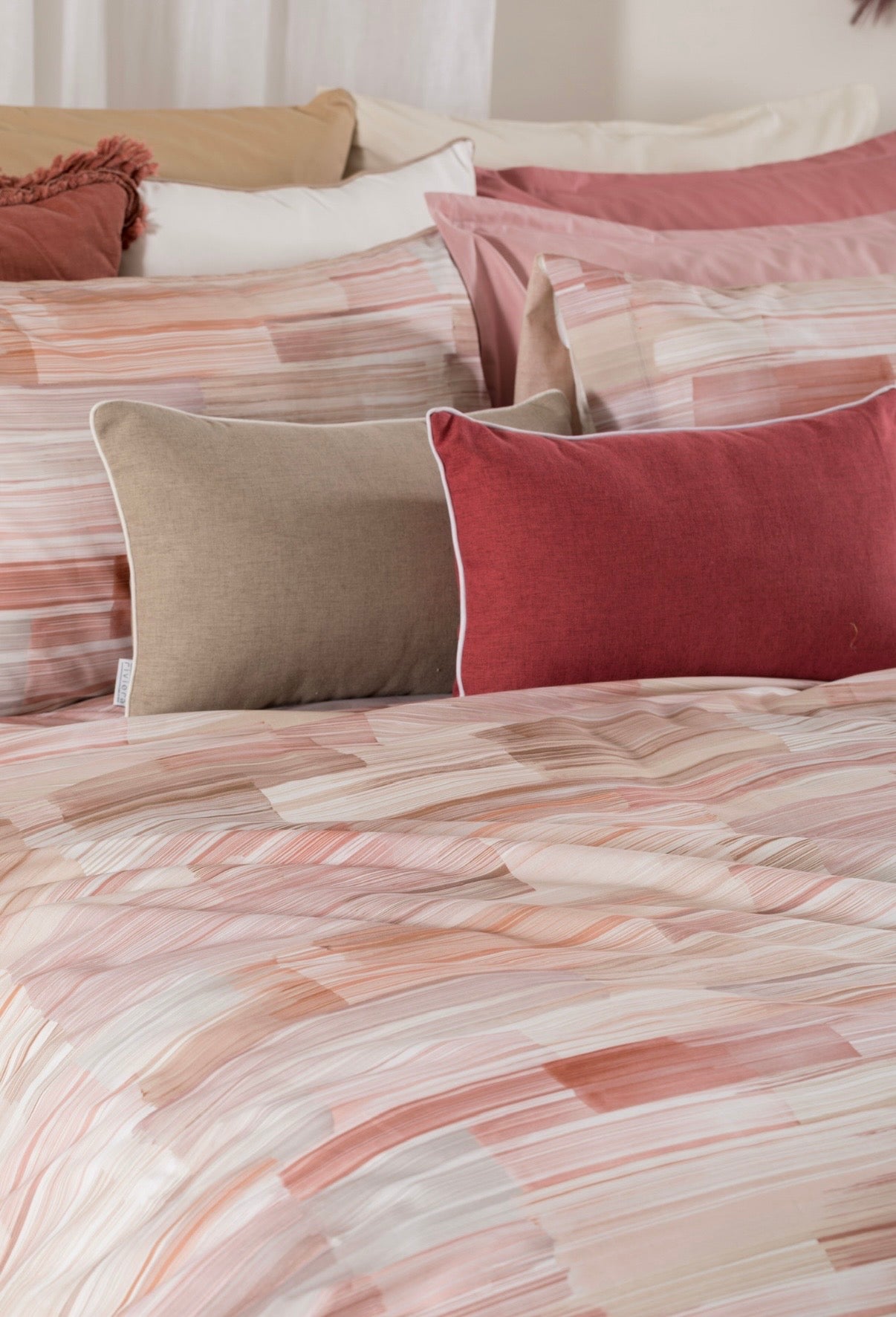 Completo Lenzuola Copriletto Riviera Manjola Matrimoniale in Cotone 100% Made in Italy