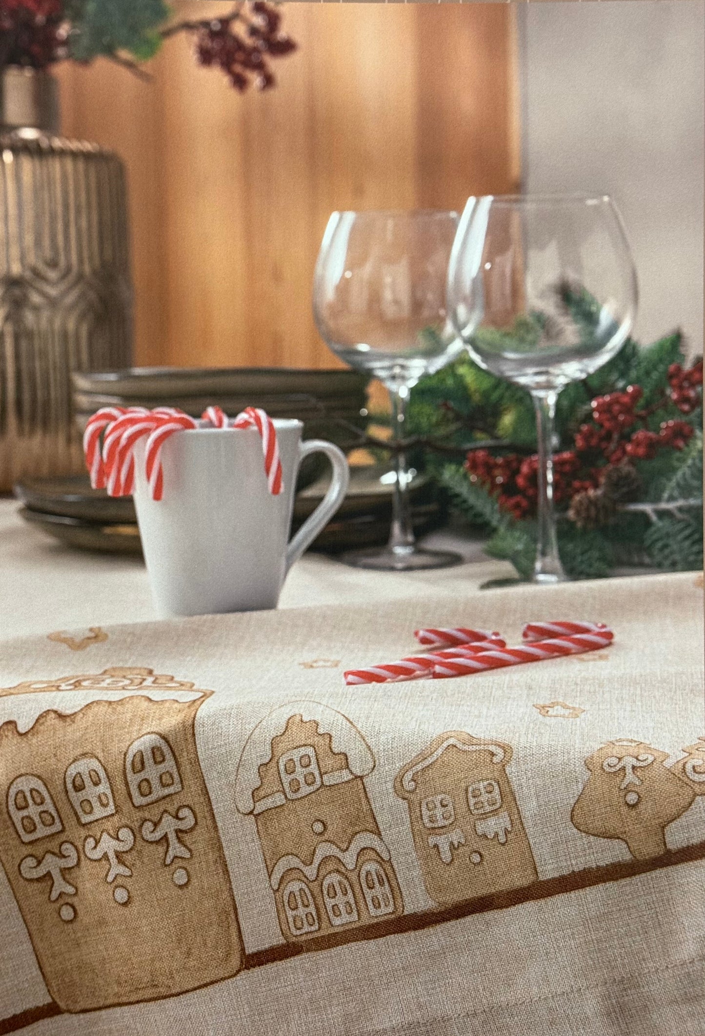 THUN Tovaglia Antimacchia 150x200 cm Thunland Gingerbreadhouse Beige