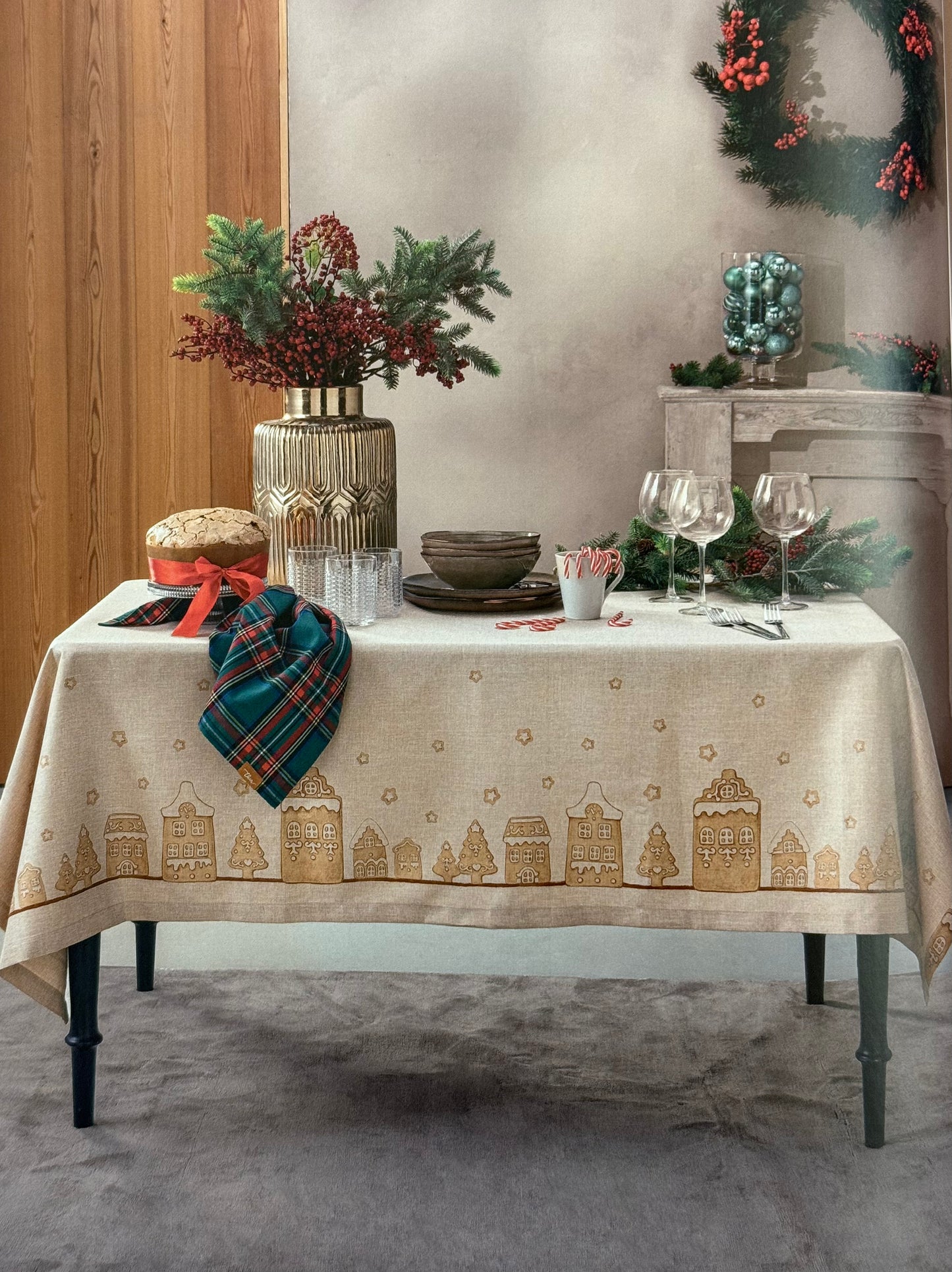 THUN Tovaglia Antimacchia 150x200 cm Thunland Gingerbreadhouse Beige
