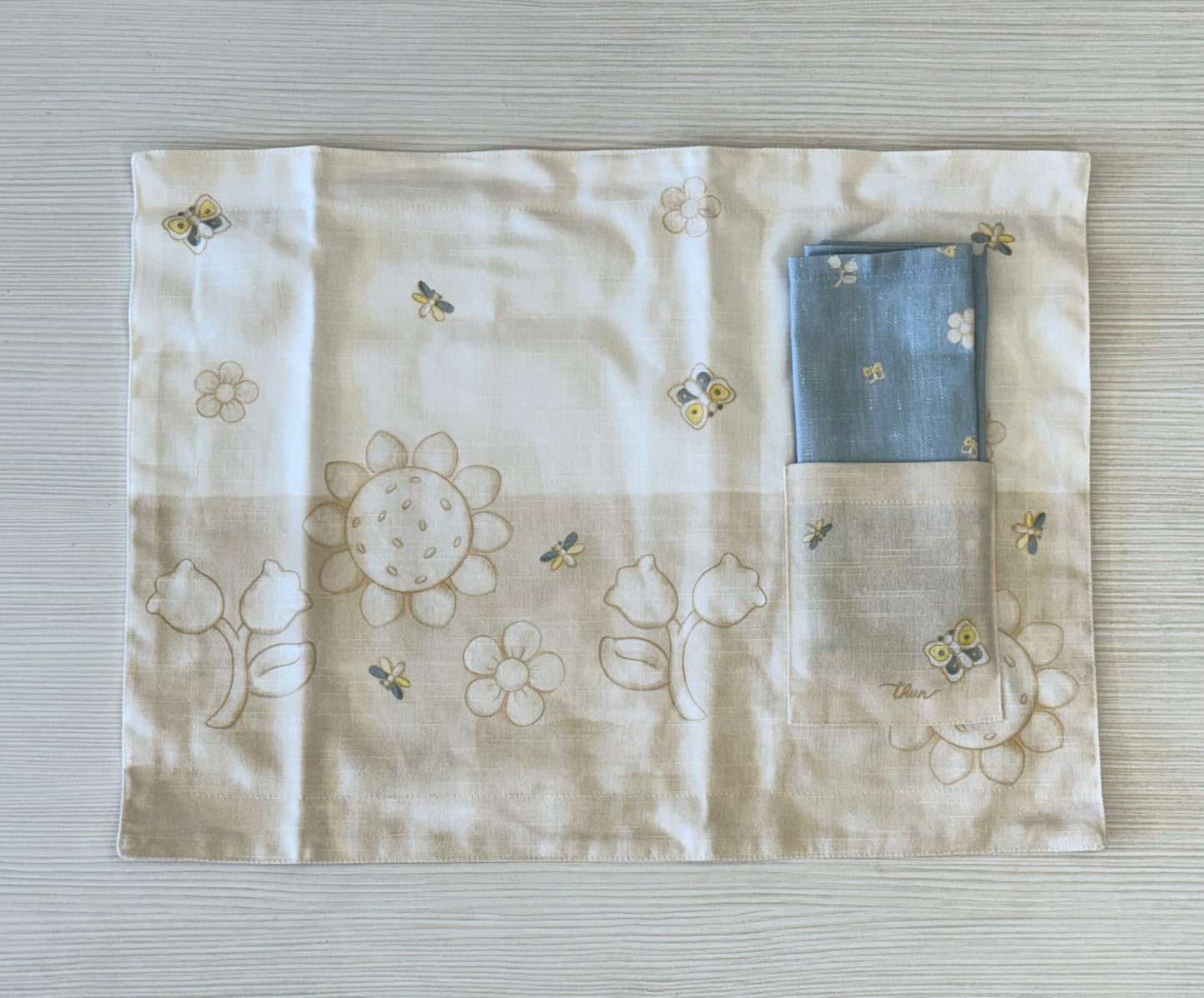 Set 2 Tovagliette con Tasca in Cotone 100% Elegance Thun
