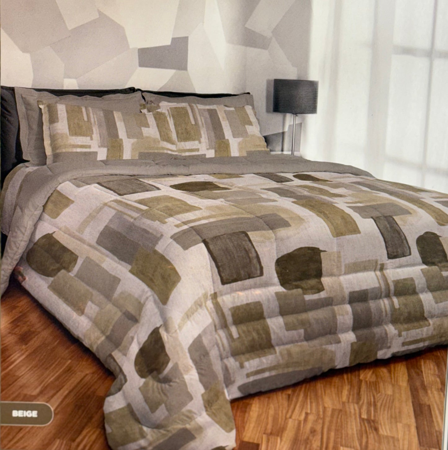 Trapunta Acca24 Platinum Stampa Digitale dis. Brick Matrimoniale Beige