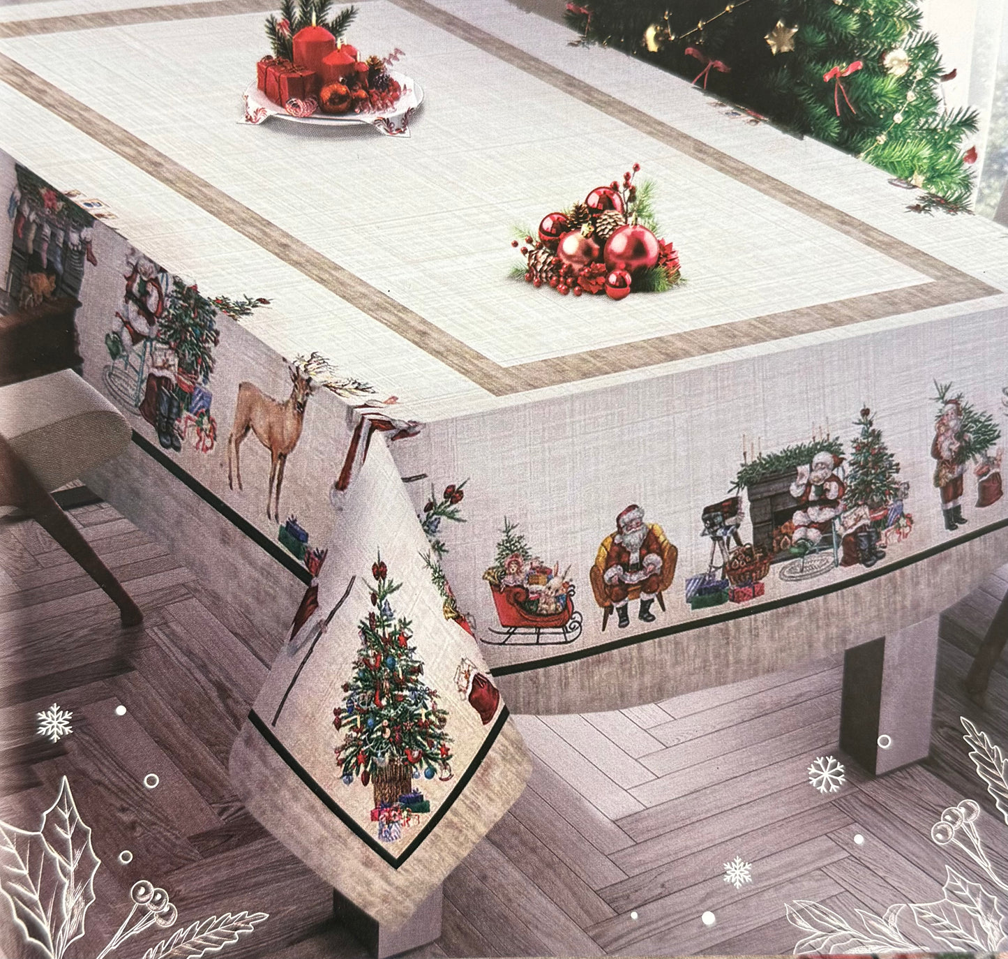 Tovaglia Tiffany XMAS Vingi Disegno 8 x18(140x360)