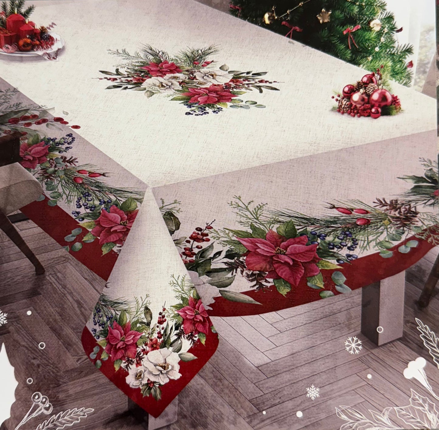 Tovaglia Tiffany XMAS Disegno 06 x12 (140x240)