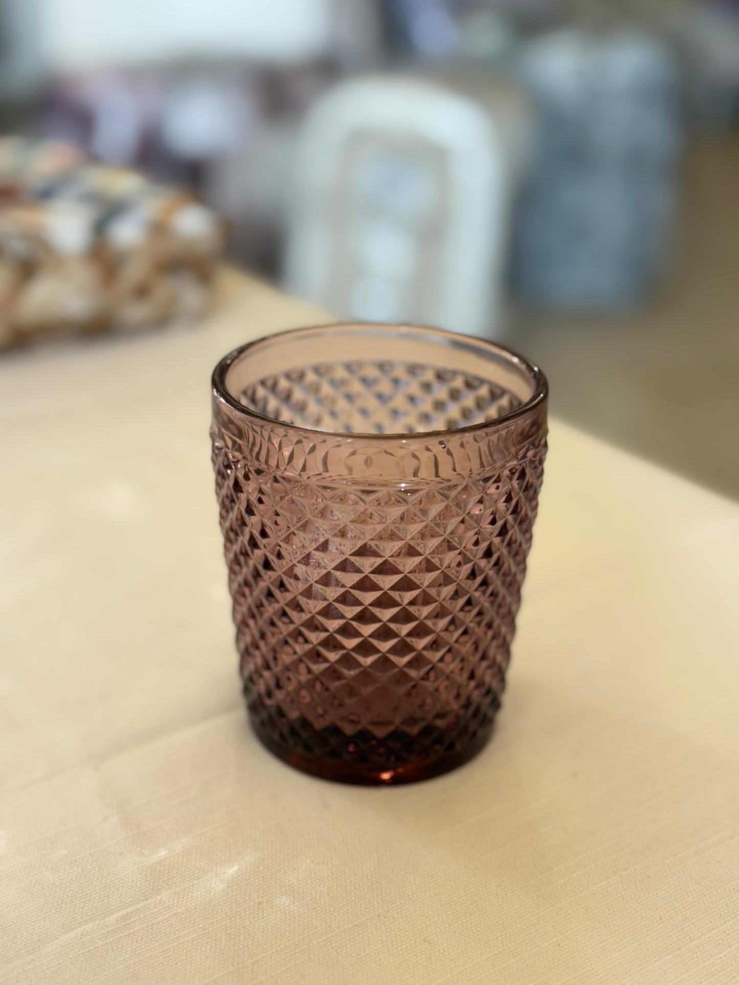 Set & Bicchieri in Vetro con Lavorazione in Rilievo Preziosa Home