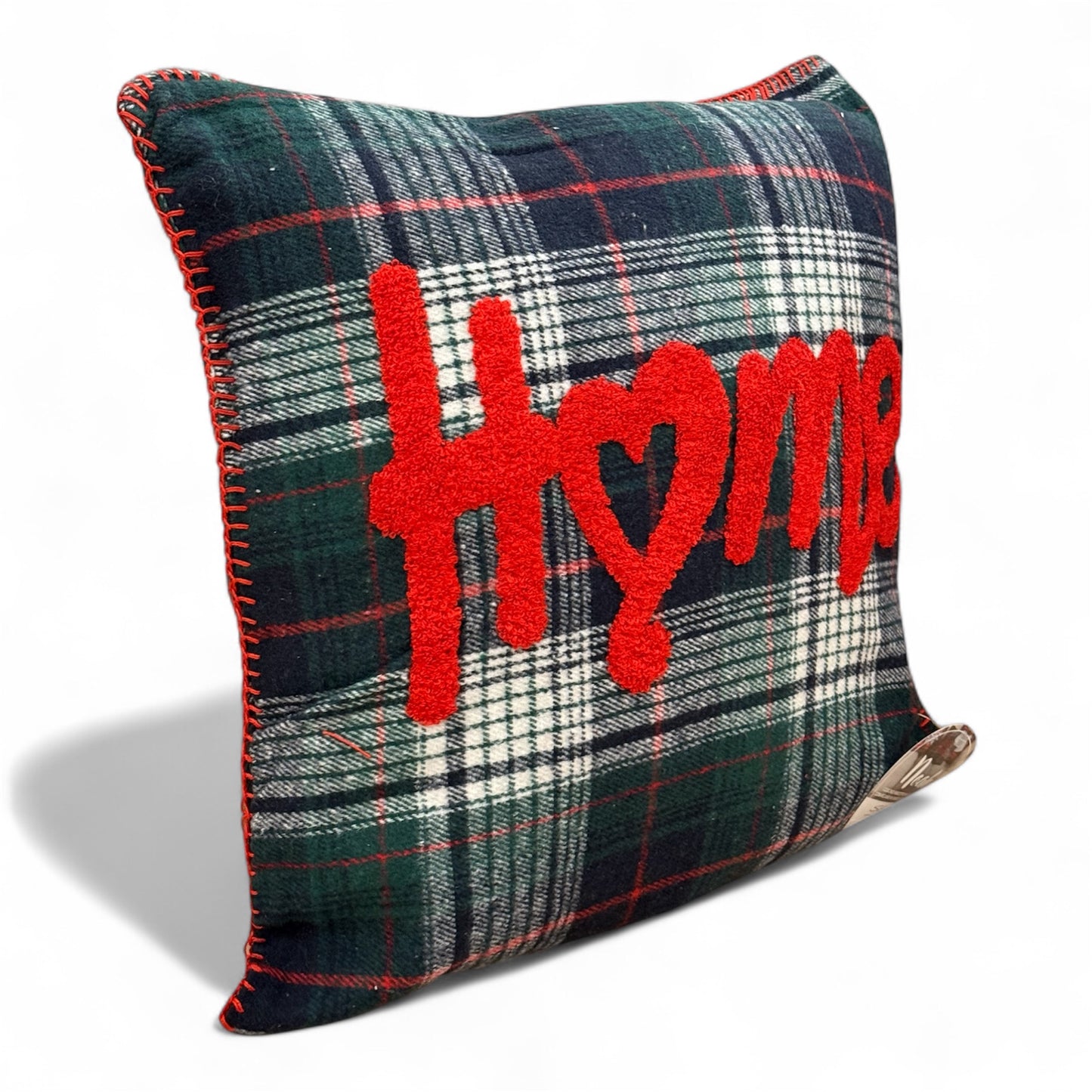 Cuscino Arredo Natalizio in Lana Cotta con Ricamo 45x45 con Imbottitura S&G Home