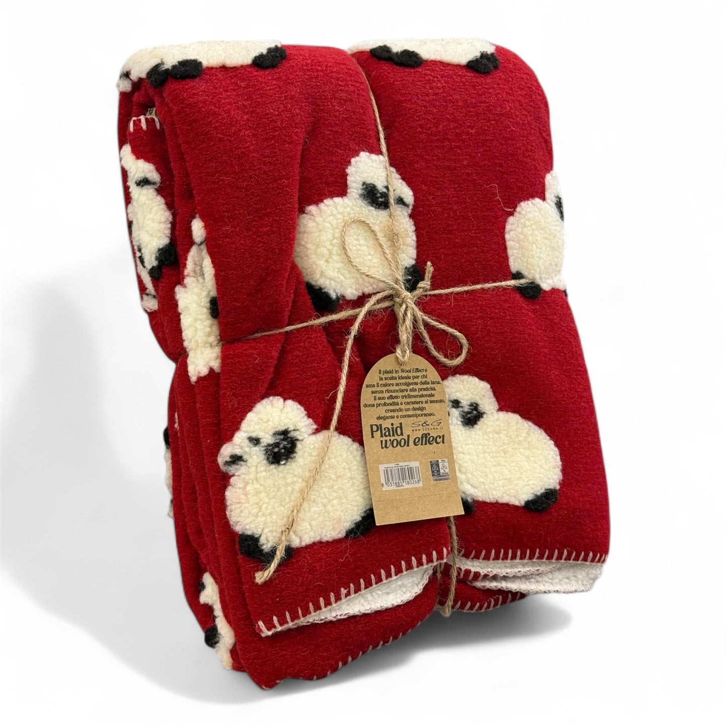 Plaid Effetto Lana Cotta 130x160 S&G Home