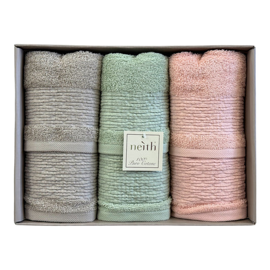 Completo Set Asciugamani Spugna 3+3 Giuliana Neith