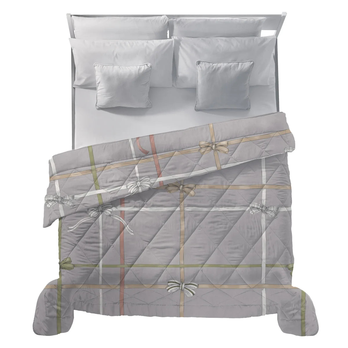 Trapunta Matrimoniale THUN Natale Fiocco – Bows Multicolor Storie di Natale