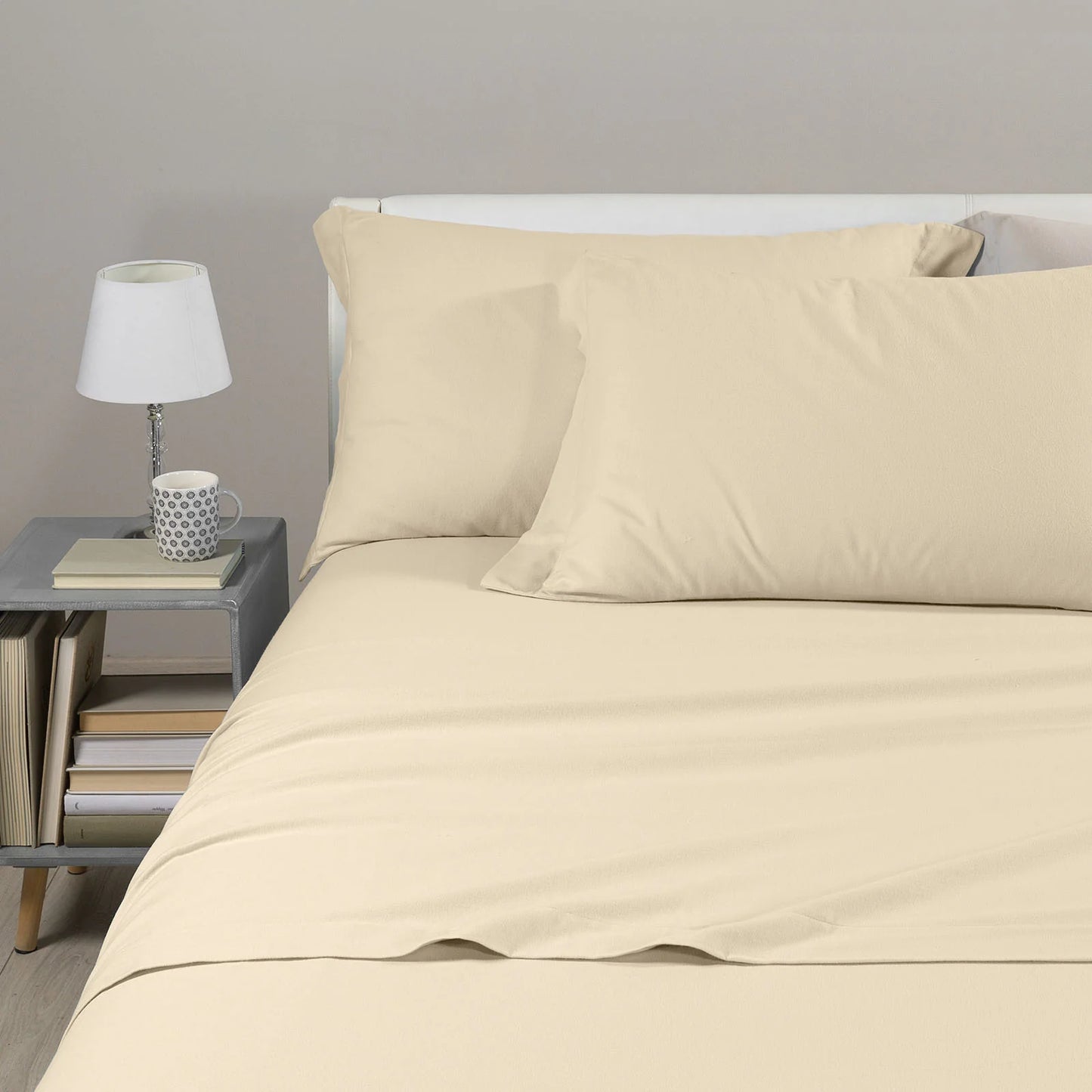 Completo Letto Flanella Caleffi Tinta Unita