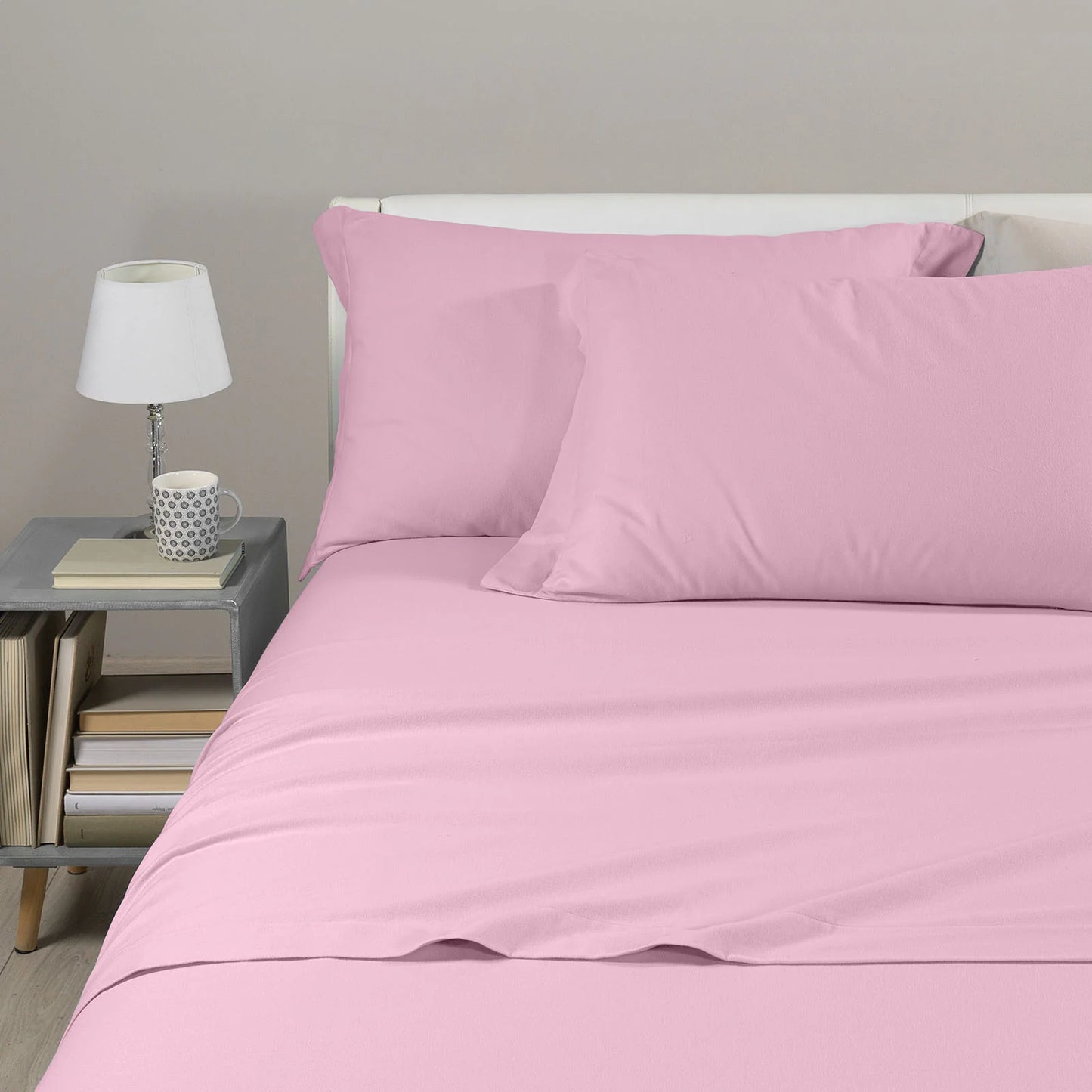 Completo Letto Flanella Caleffi Tinta Unita