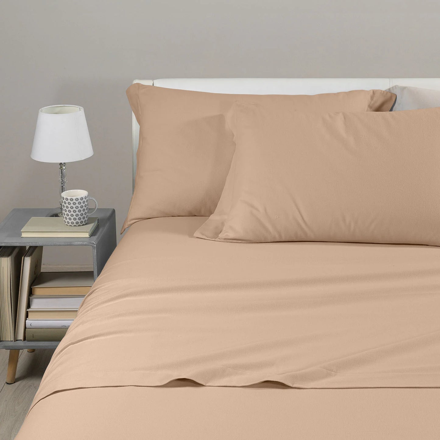 Completo Letto Flanella Caleffi Tinta Unita