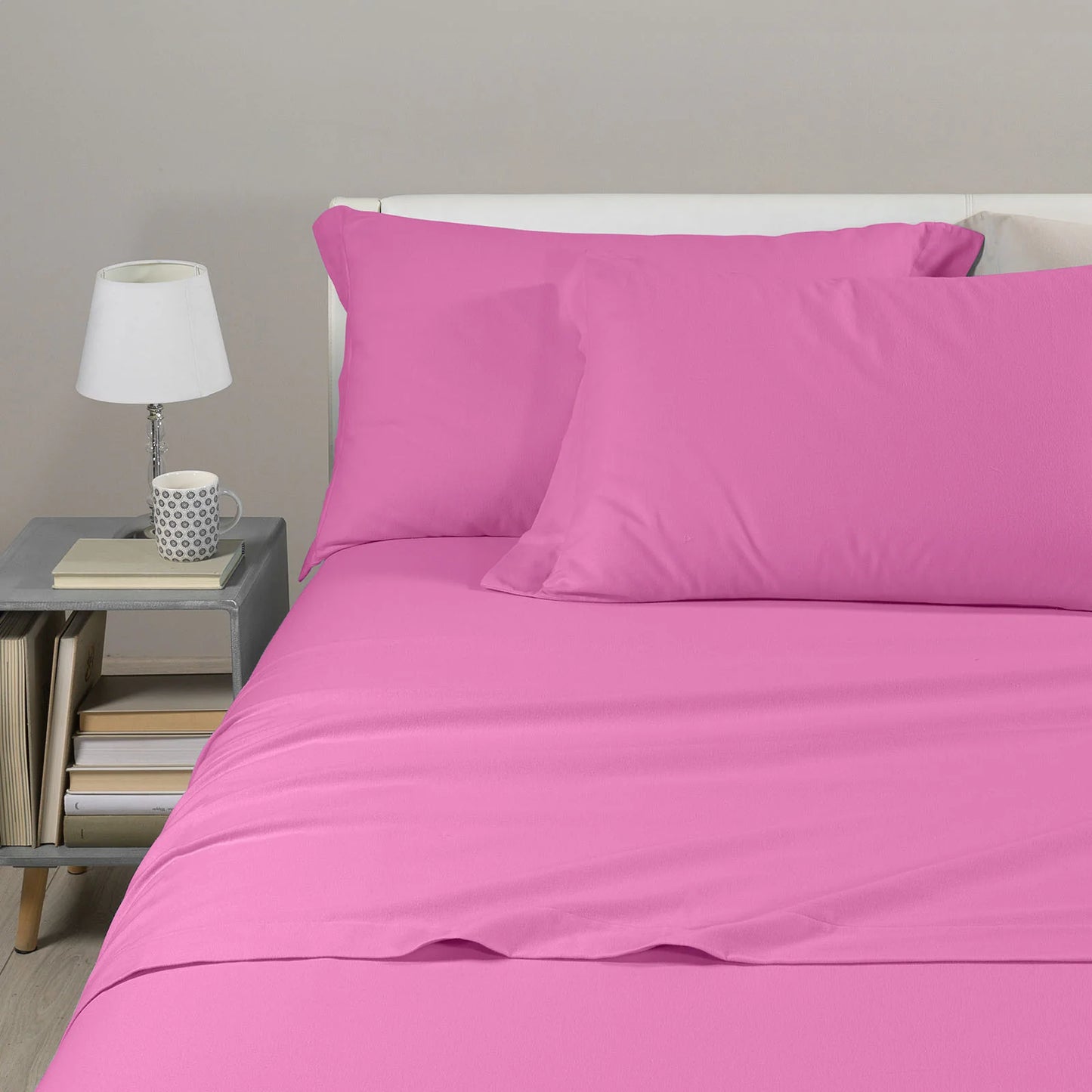 Completo Letto Flanella Caleffi Tinta Unita