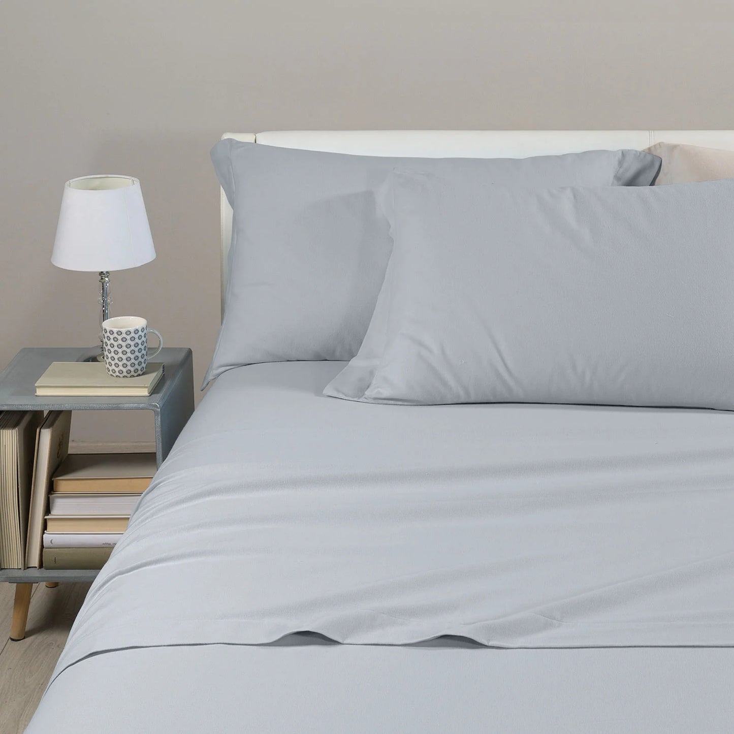 Completo Letto Flanella Caleffi Tinta Unita