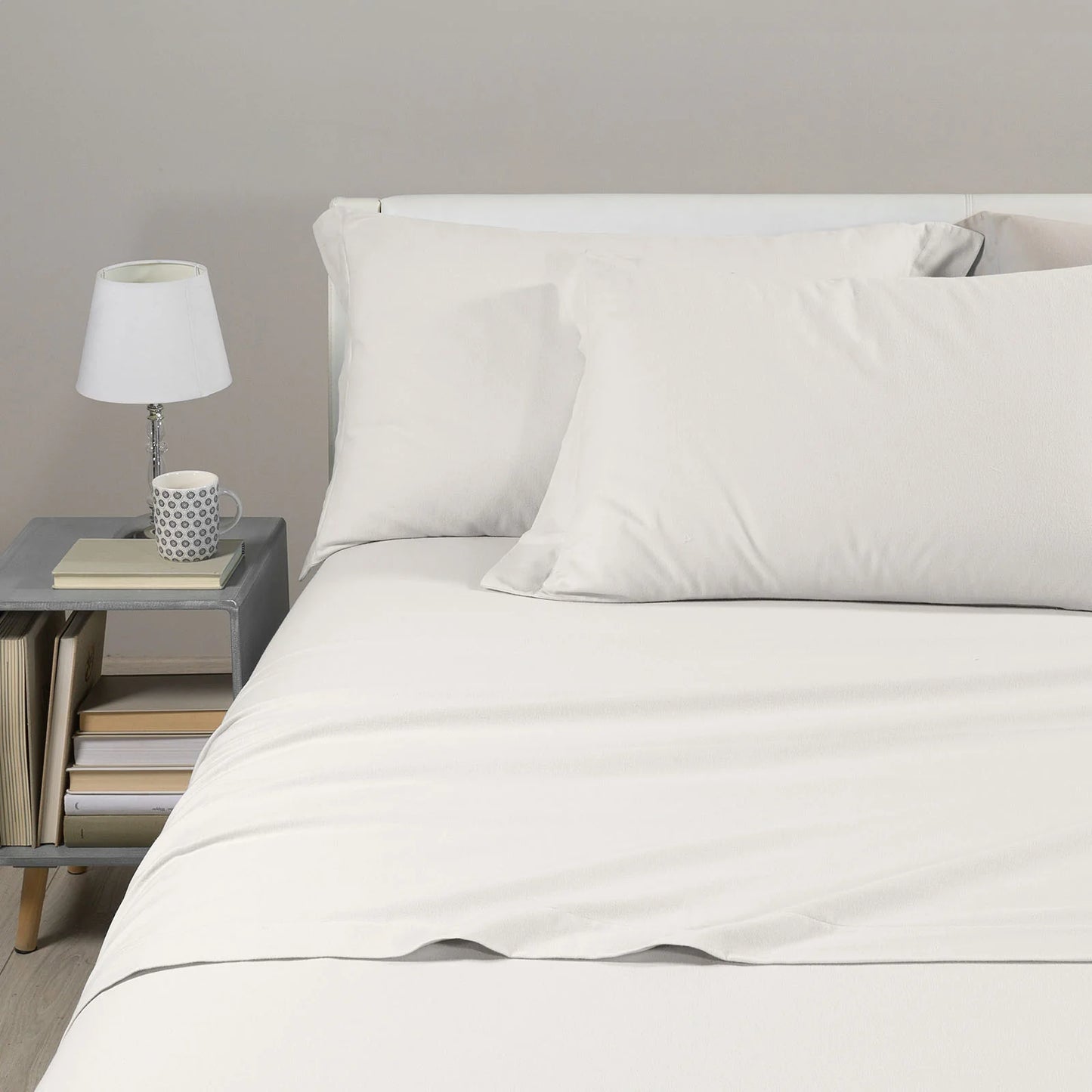 Completo Letto Flanella Caleffi Tinta Unita