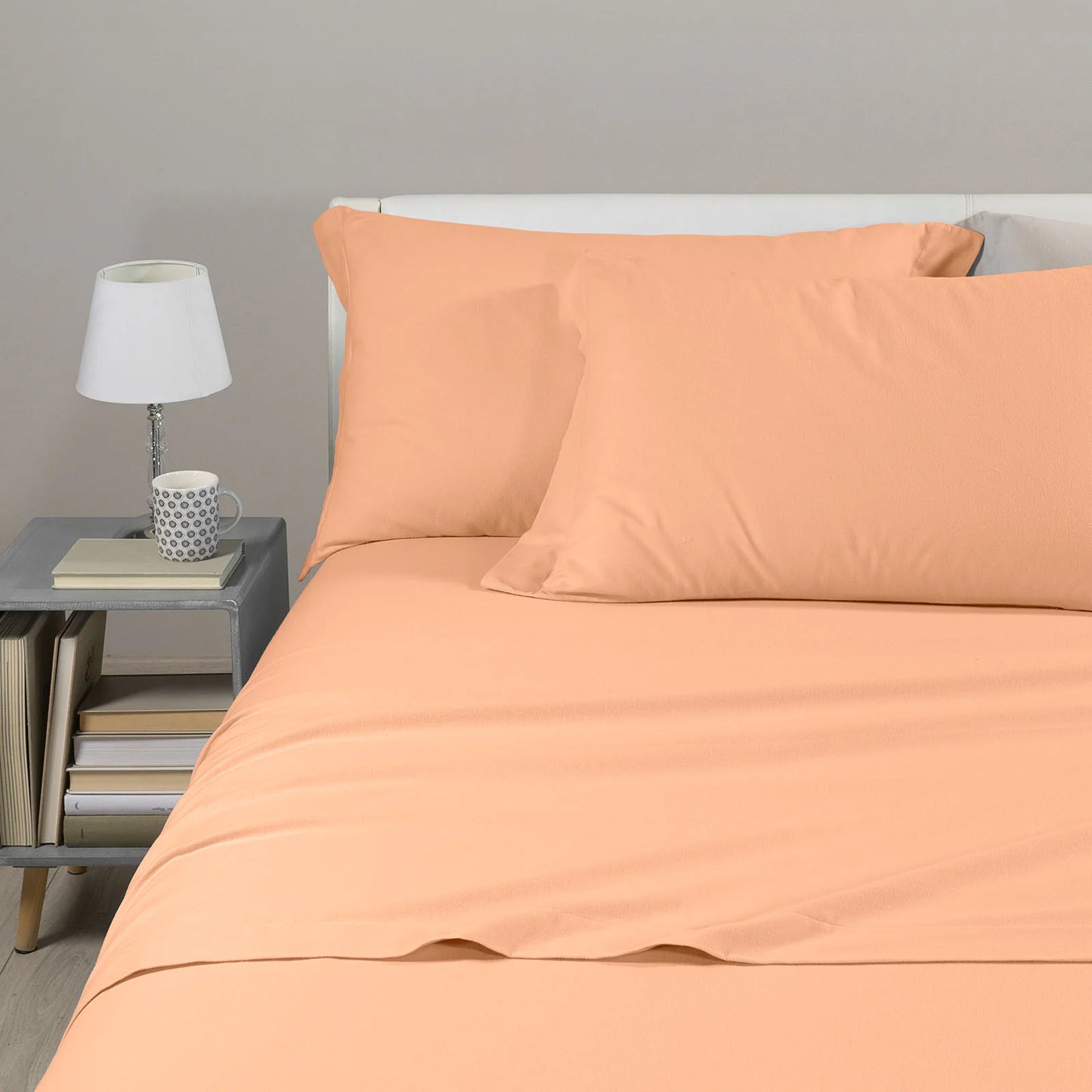 Completo Letto Flanella Caleffi Tinta Unita