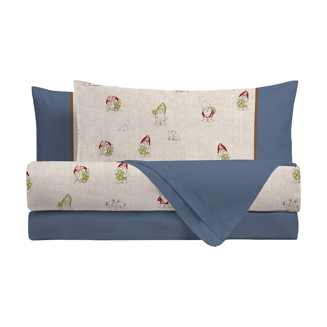 THUN Completo Letto Matrimoniale Inverno Incantato Gnomes Blue