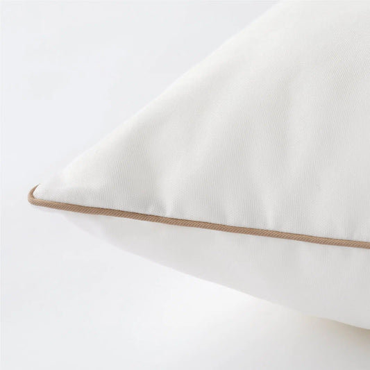 Cuscino Arredo Riviera Pepe 50x50 Bianco con Piping | Sfoderabile