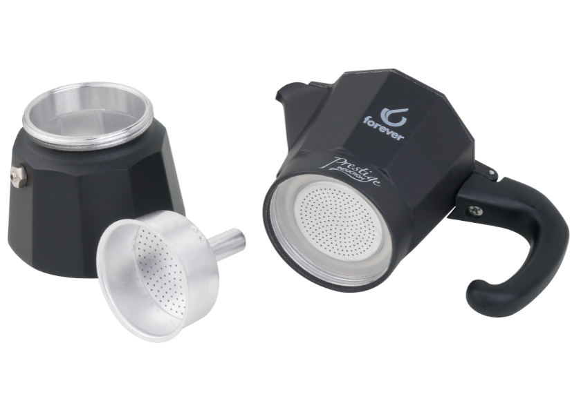 Moka Prestige Induction All Black Forever 2 Cups