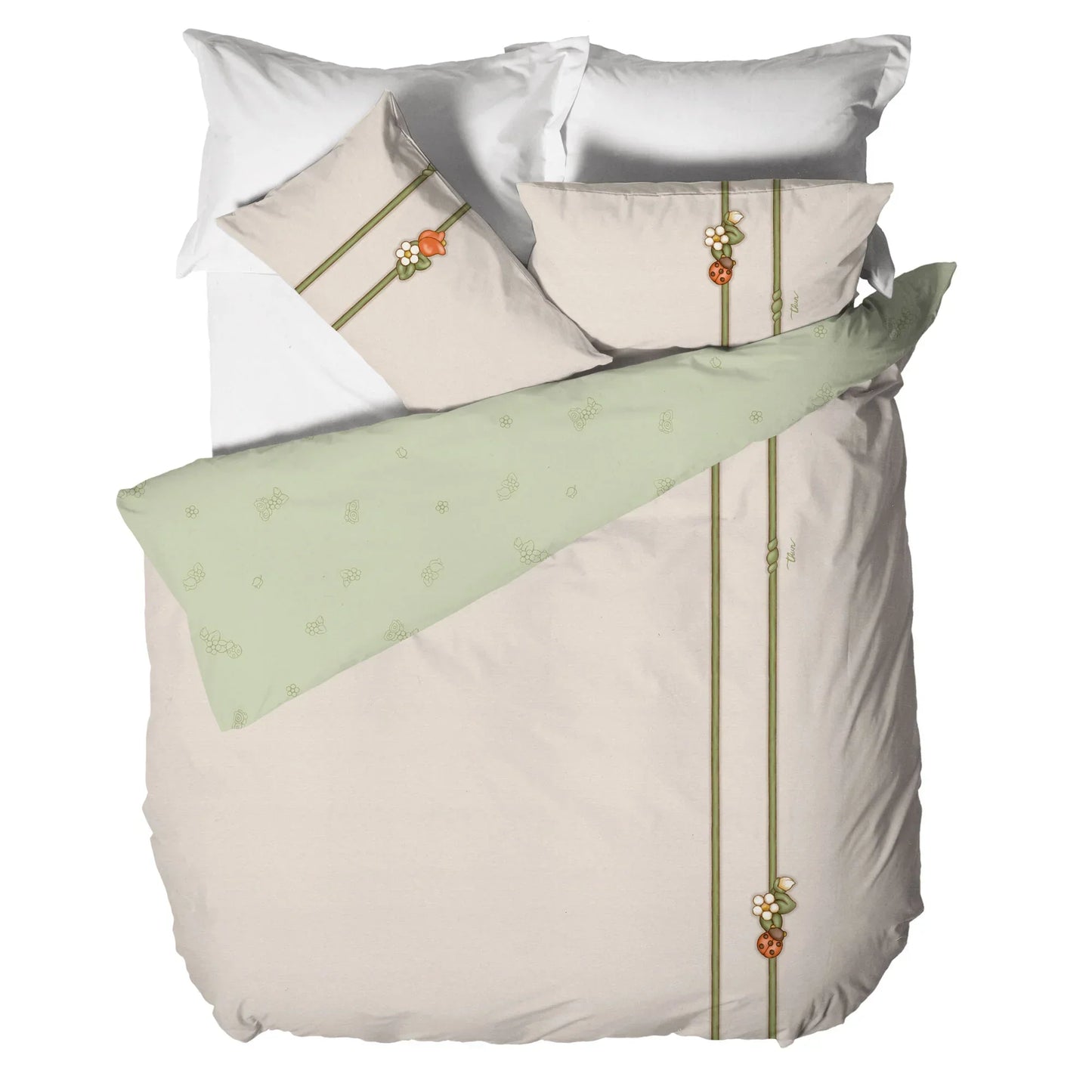 Copripiumino Matrimoniale Thun Country Bloom in Cotone - Made in Italy