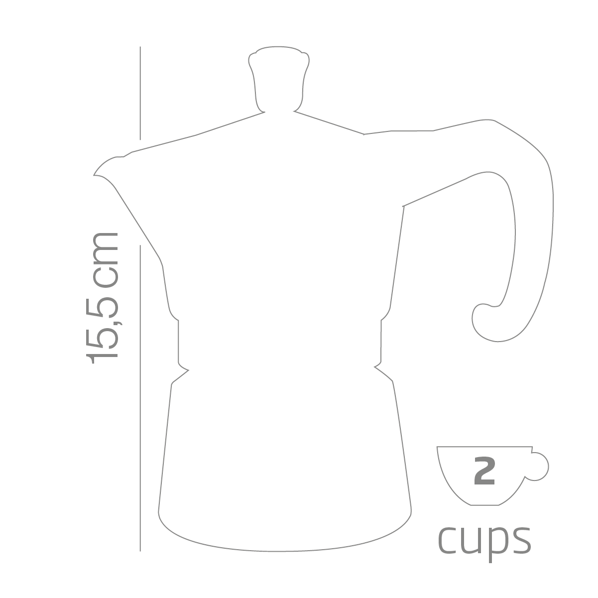 Caffettiera Moka Prestige Induction Forever 2 cups