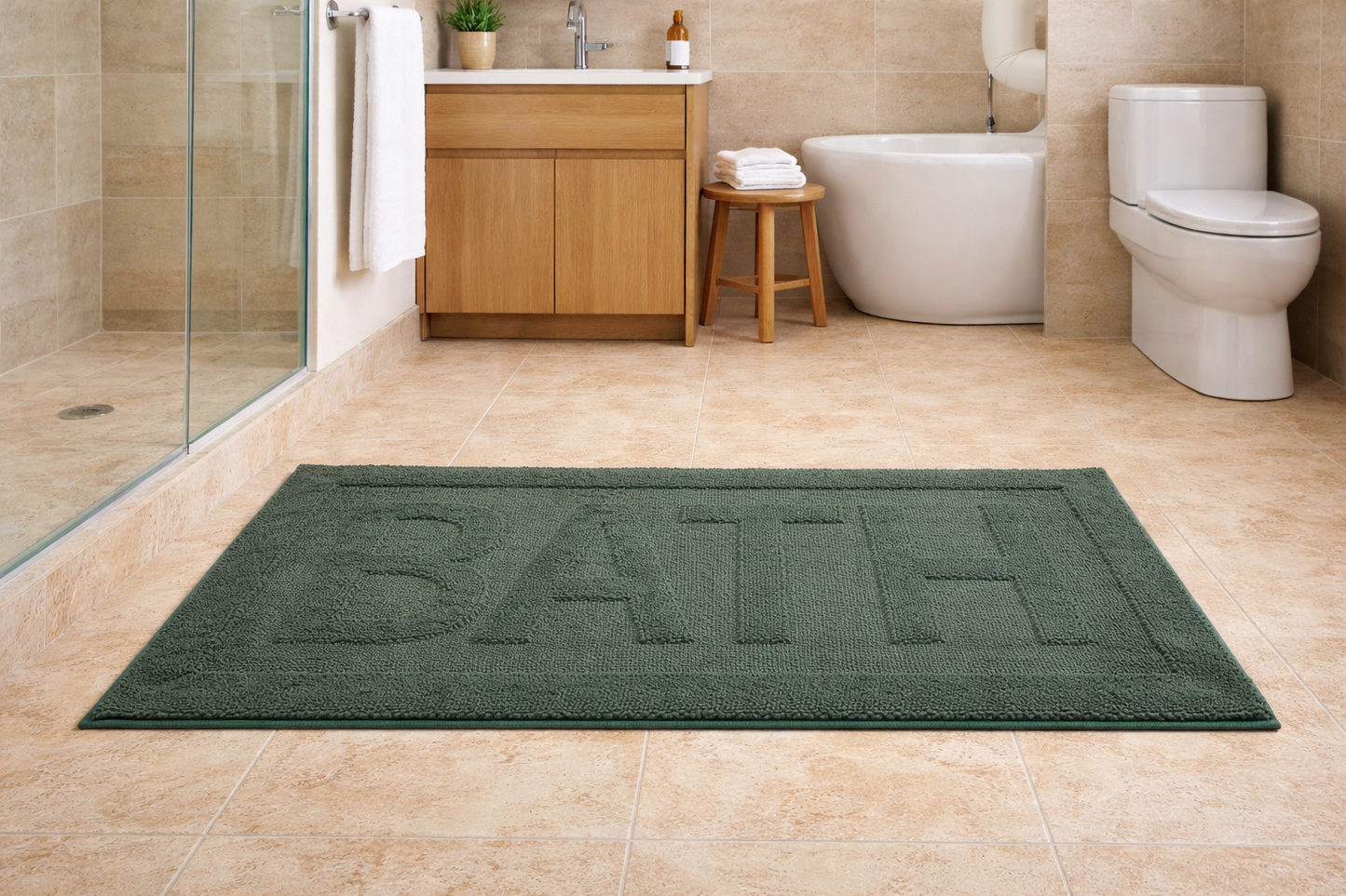 Tappeto Bagno Antiscivolo Bath Fancy Home Morbido e Super Assorbente
