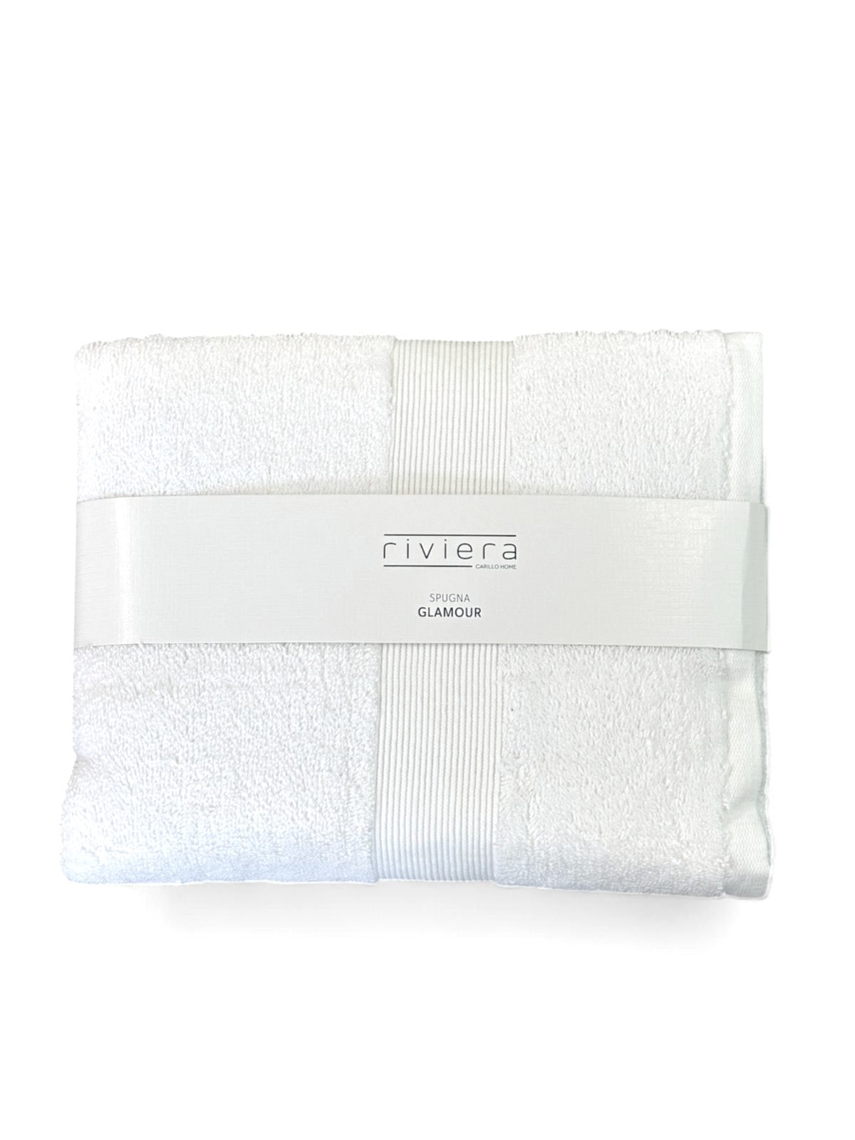 Set Asciugamani Viso e Ospite Riviera Glamour in Spugna di Cotone 600 g/m2