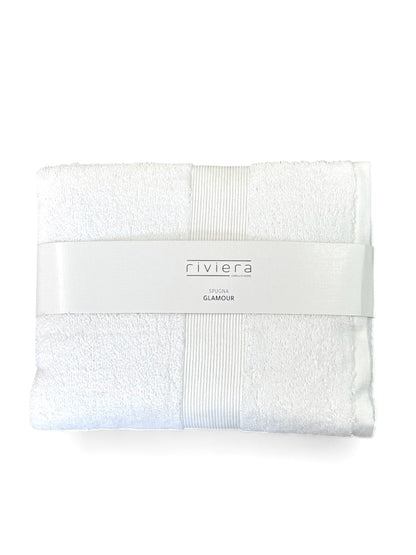 Set Asciugamani Viso e Ospite Riviera Glamour in Spugna di Cotone 600 g/m2