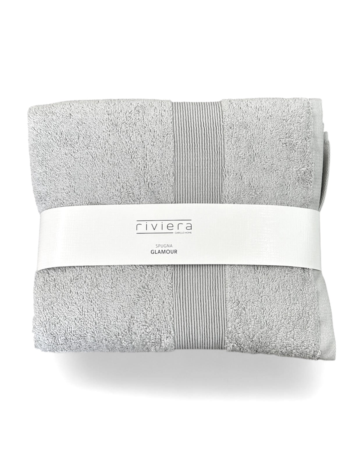 Set Asciugamani Viso e Ospite Riviera Glamour in Spugna di Cotone 600 g/m2