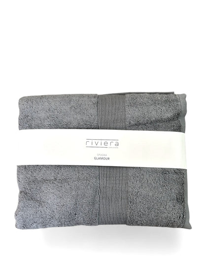 Set Asciugamani Viso e Ospite Riviera Glamour in Spugna di Cotone 600 g/m2
