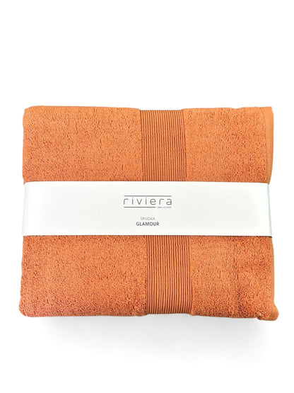 Set Asciugamani Viso e Ospite Riviera Glamour in Spugna di Cotone 600 g/m2