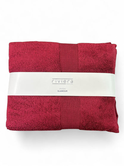 Set Asciugamani Viso e Ospite Riviera Glamour in Spugna di Cotone 600 g/m2