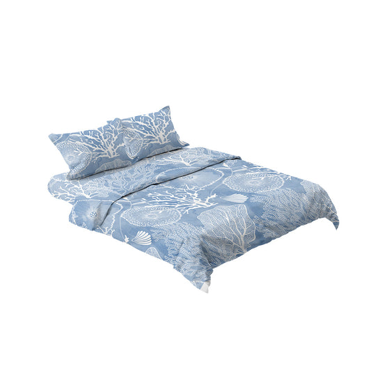 Completo Lenzuola Copriletto Matrimoniale Maxi S&G Koren 100% Cotone