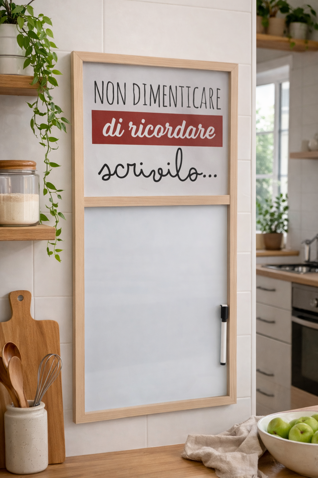 Lavagnetta Magnetica da Cucina con Pennarello 31x60 cm