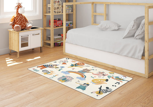 Tappeto Bimbi Candy 80x140 - Animali - Antiscivolo - Sobel