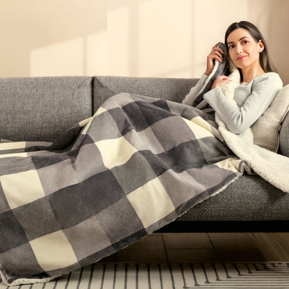 CaldoPlaid Adapto Tartan Grigio cm 160x120