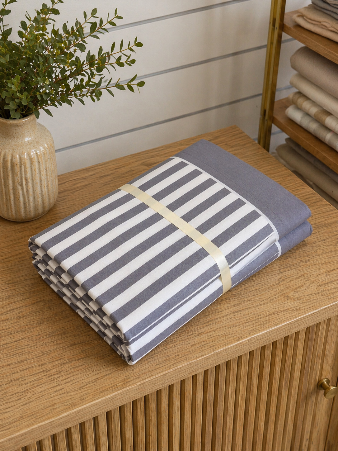 Completo Lenzuola in Percalle di Cotone 100% Disegno Righe