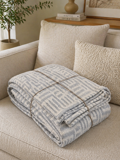 Copritutto SHEICK Tinto in Filo 100% Cotone 2 Piazze 250x250 cm Copridivano e Copriletto
