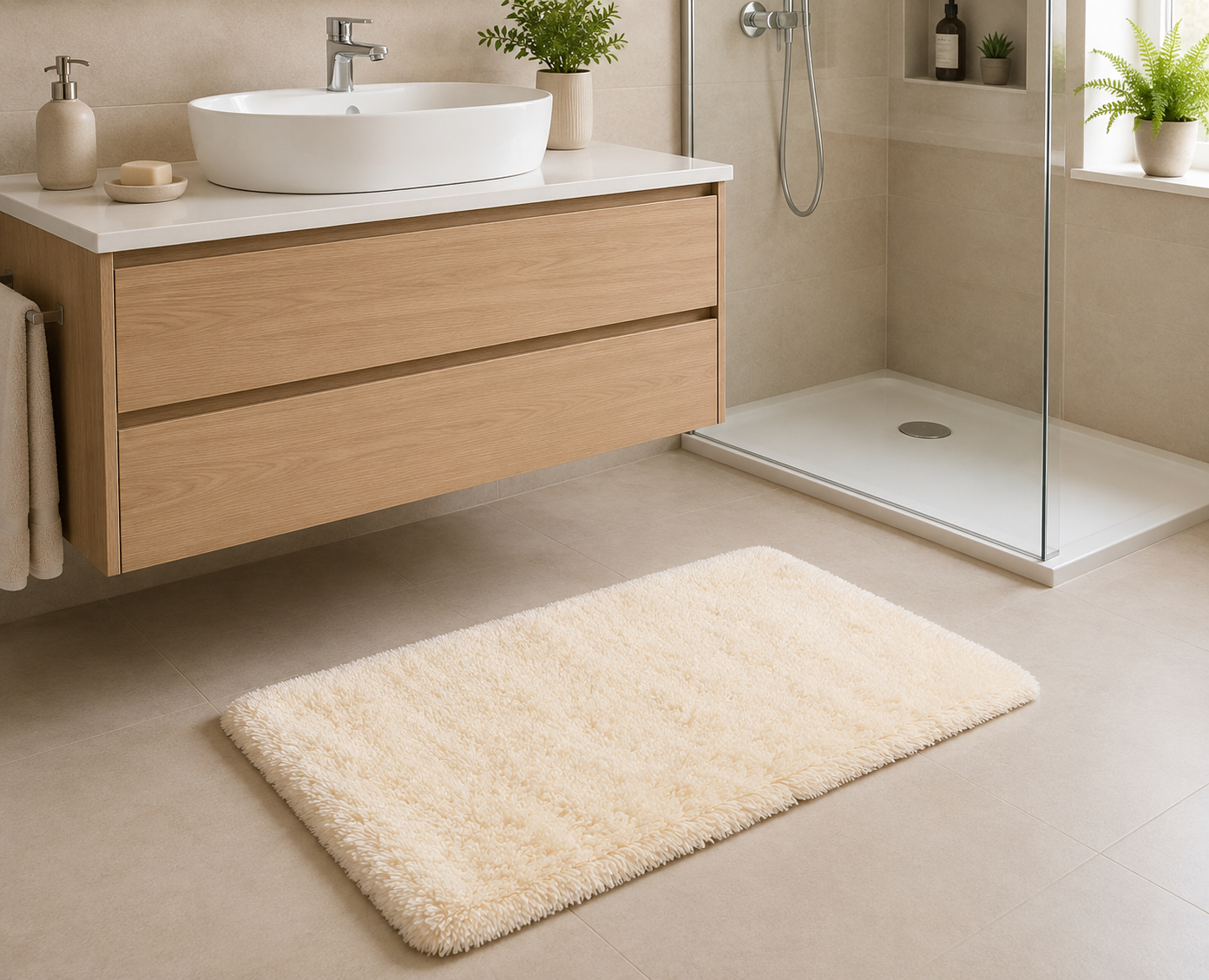 Tappeto Bagno Simply 50x80 cm Antiscivolo Morbido e Assorbente