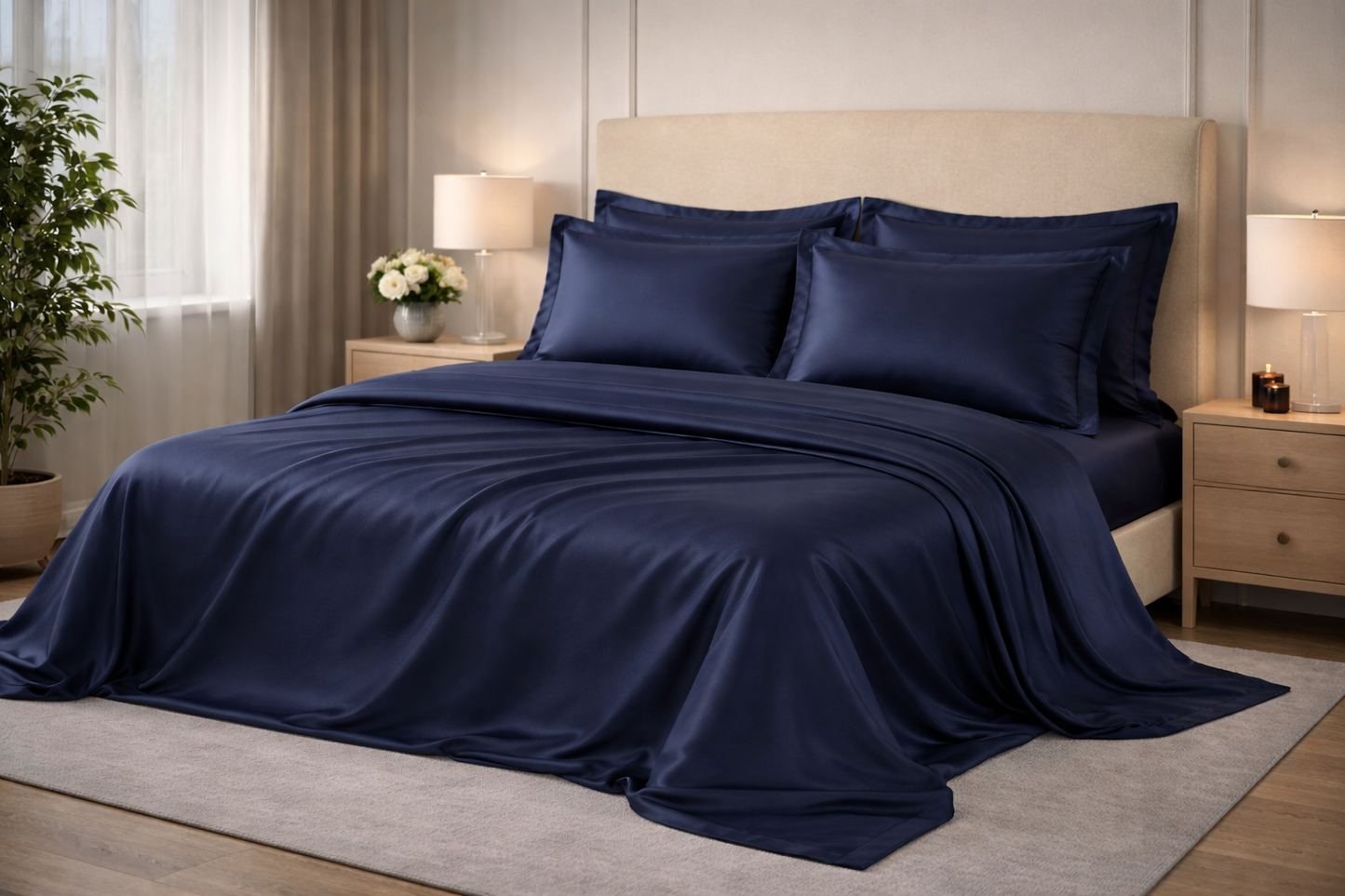 Completo Lenzuola Matrimoniale Maxi Firenze Lux Raso 60 | Made in Italy