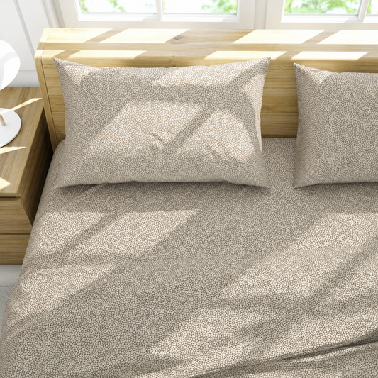 Completo Lenzuola Copriletto Matrimoniale Maxi S&G Blot 100% Cotone
